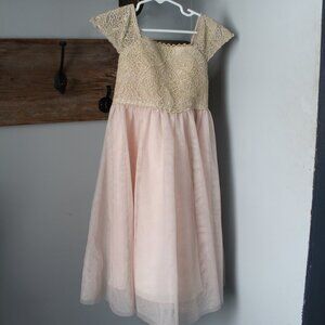 Little Miss Size 6 Rose Gold Tulle dress